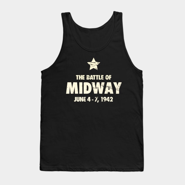 Battle Of Midway - World War 2 / WWII Tank Top by Wizardmode